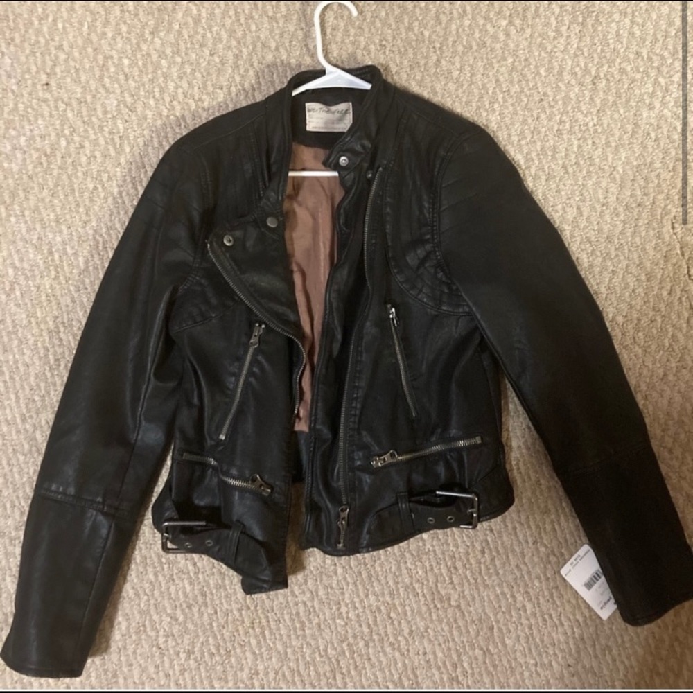 Free People Moto leather jacket NWT